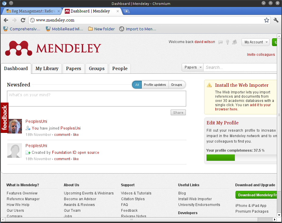 Mendeley Web Importer Firefox